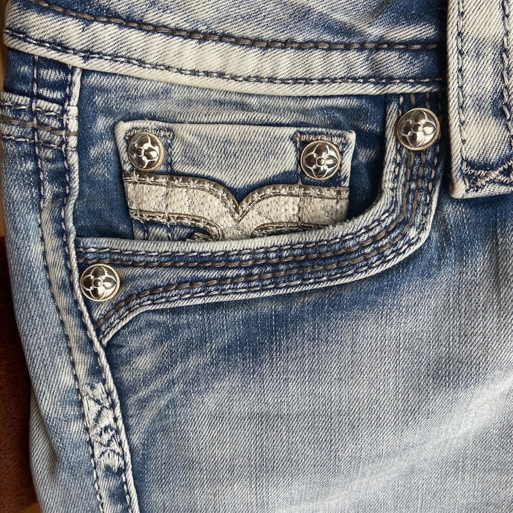 NWT Rock Revival Acid Blue Bootcut Jeans Size 25 - Picture 9 of 16
